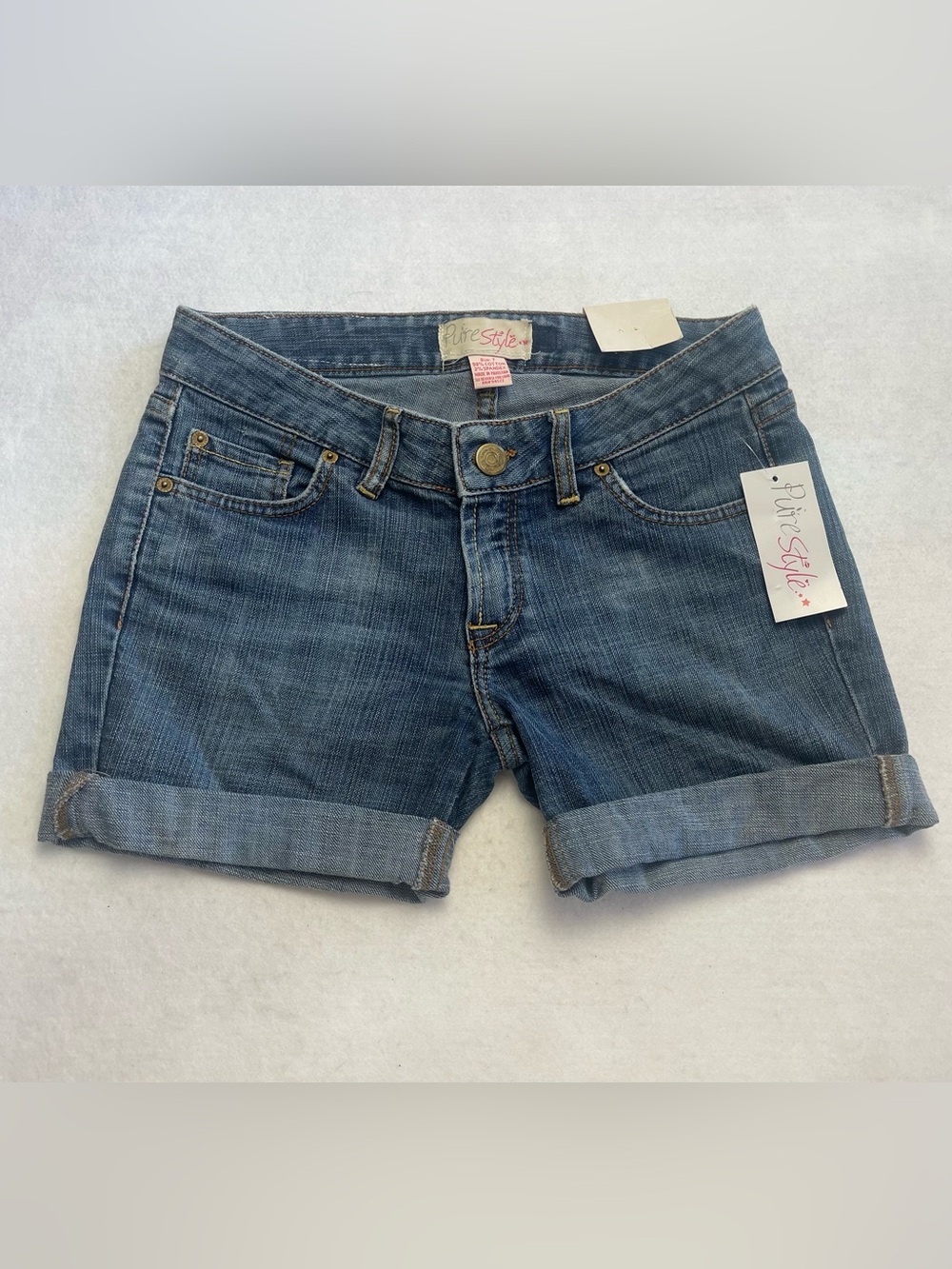 Pure Collection Classic Blue Denim Rolled Cuff Shorts